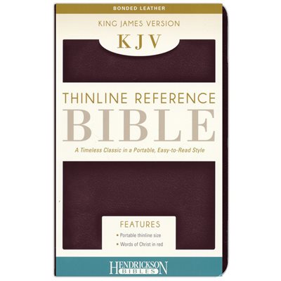 KJV Thinline Reference Bible Bonded Leather, Burgundy