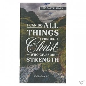 2025 Small Daily Planner-Mountains - Philippians 4:13