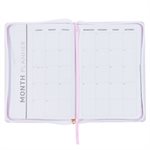 Trust in the Lord Blush Pink Faux Leather 2025 Executive Planner with Zipper Closure - Proverbs 3:5