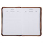 All Things Are Possible 2025 Tuscan Tan Faux Leather Executive Planner with Zipper Closure - Matthew 19:26