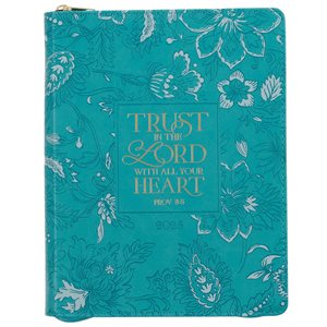 Trust in the Lord Teal Faux Leather 2025 Large 18-month Planner for Women