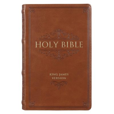 KJV Standard Giant-Print Bible--imitation leather, brown