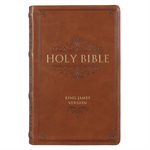 KJV Standard Giant-Print Bible--imitation leather, brown