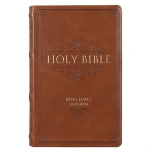 KJV Standard Giant-Print Bible--imitation leather, brown