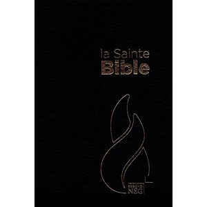 Bible version NEG (Nouvelle édition de Genève) compacte Couverture souple fibrocuir noire, avec zip (fermeture à glissière), tranche dorée et onglets