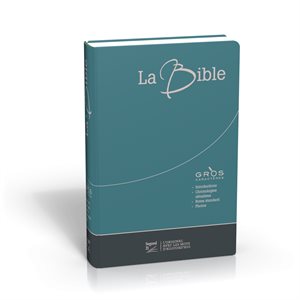 La Bible Segond 21 (S21) à Gros Caractères - Couverture souple duo bleu et gris, Tranche blanche