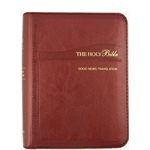 Good News Bible With Zipper Cover - Burgundy