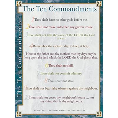 10 Commandments Wall Chart (KJV) (Charts)