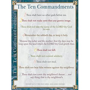 10 Commandments Wall Chart (KJV) (Charts)
