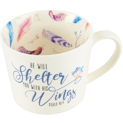 He Will Shelter You Coffee Mug, 13 Ounces