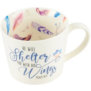 He Will Shelter You Coffee Mug, 13 Ounces