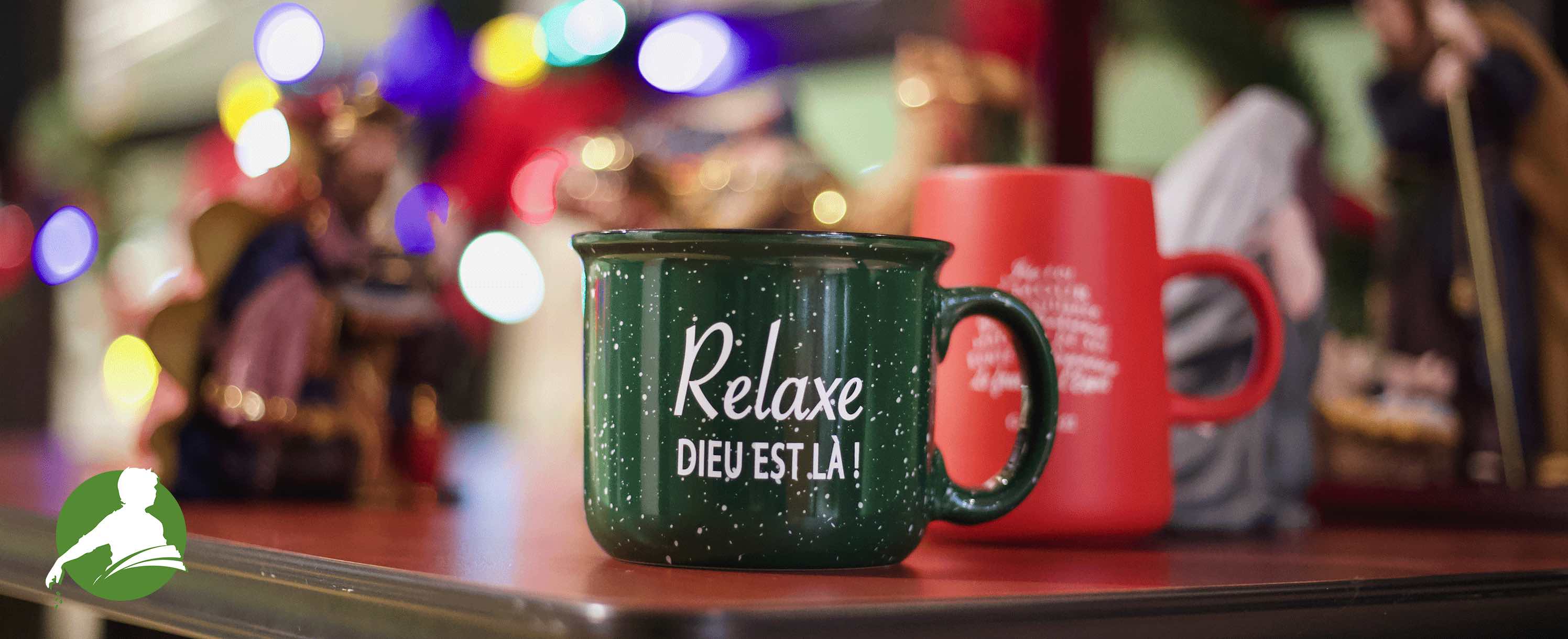 Tasse relaxe Dieu est là